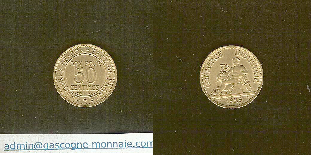 50 centimes  Chambre de commerce 1925 SPL
